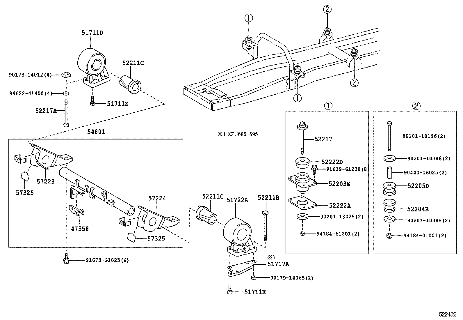  DYNA TOYOACE |  CAB MOUNTING BODY MOUNTING