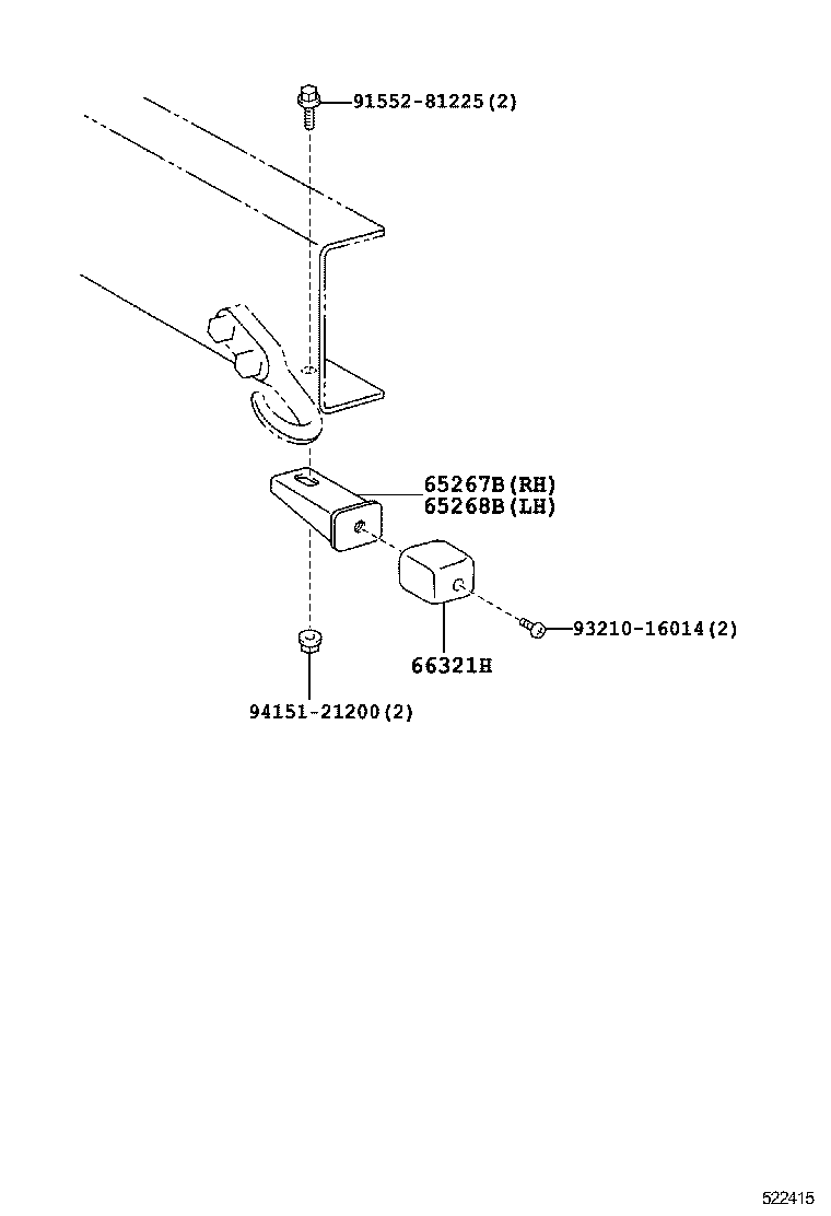  DYNA TOYOACE |  REAR BUMPER BUMPER STAY