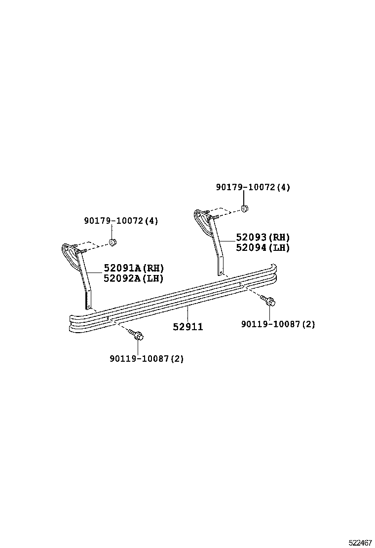  DYNA TOYOACE |  SIDE BUMPER BUMPER STAY