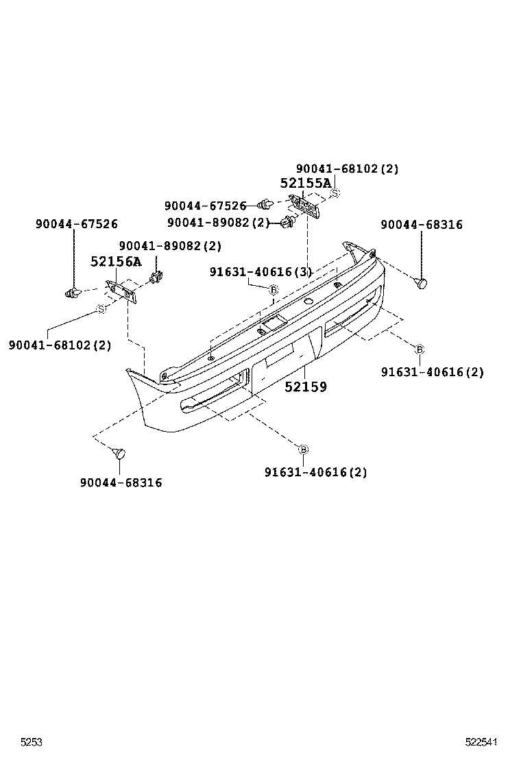  PIXIS VAN |  REAR BUMPER BUMPER STAY