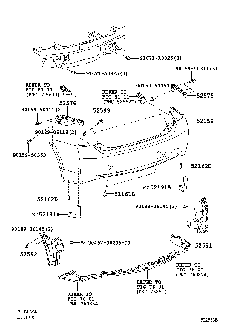  PRIUS PLUG IN HBD |  REAR BUMPER BUMPER STAY