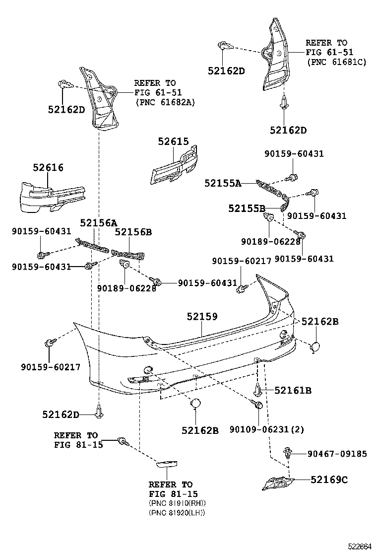  ESTIMA HYBRID |  REAR BUMPER BUMPER STAY