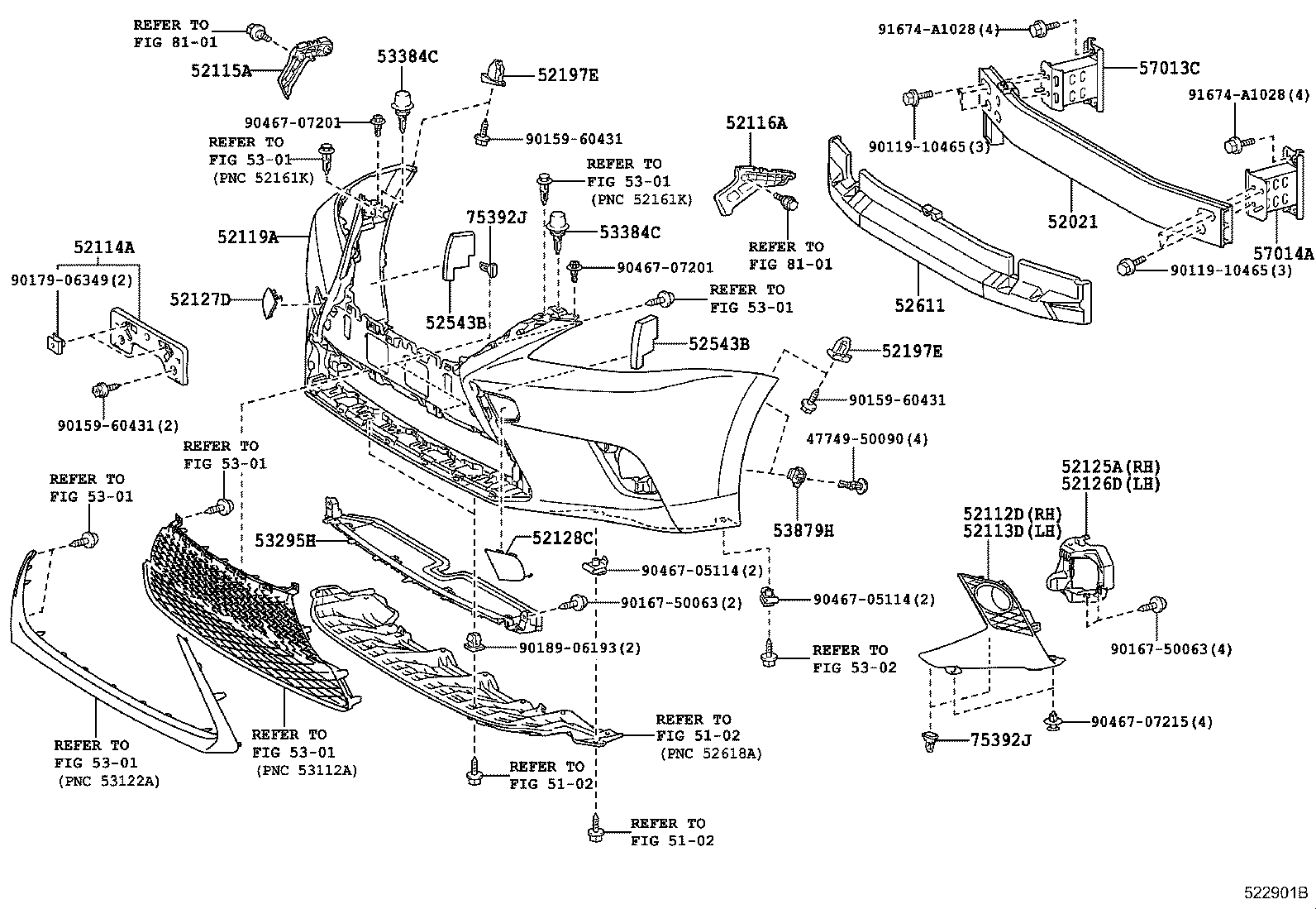  CT200H |  FRONT BUMPER BUMPER STAY