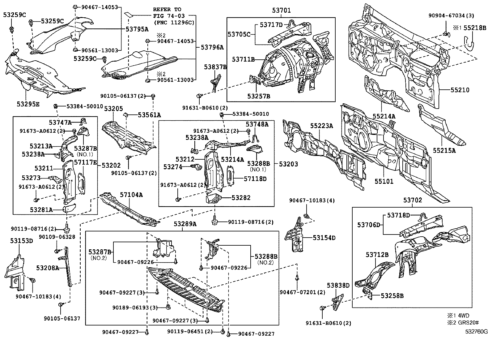  CROWN |  FRONT FENDER APRON DASH PANEL