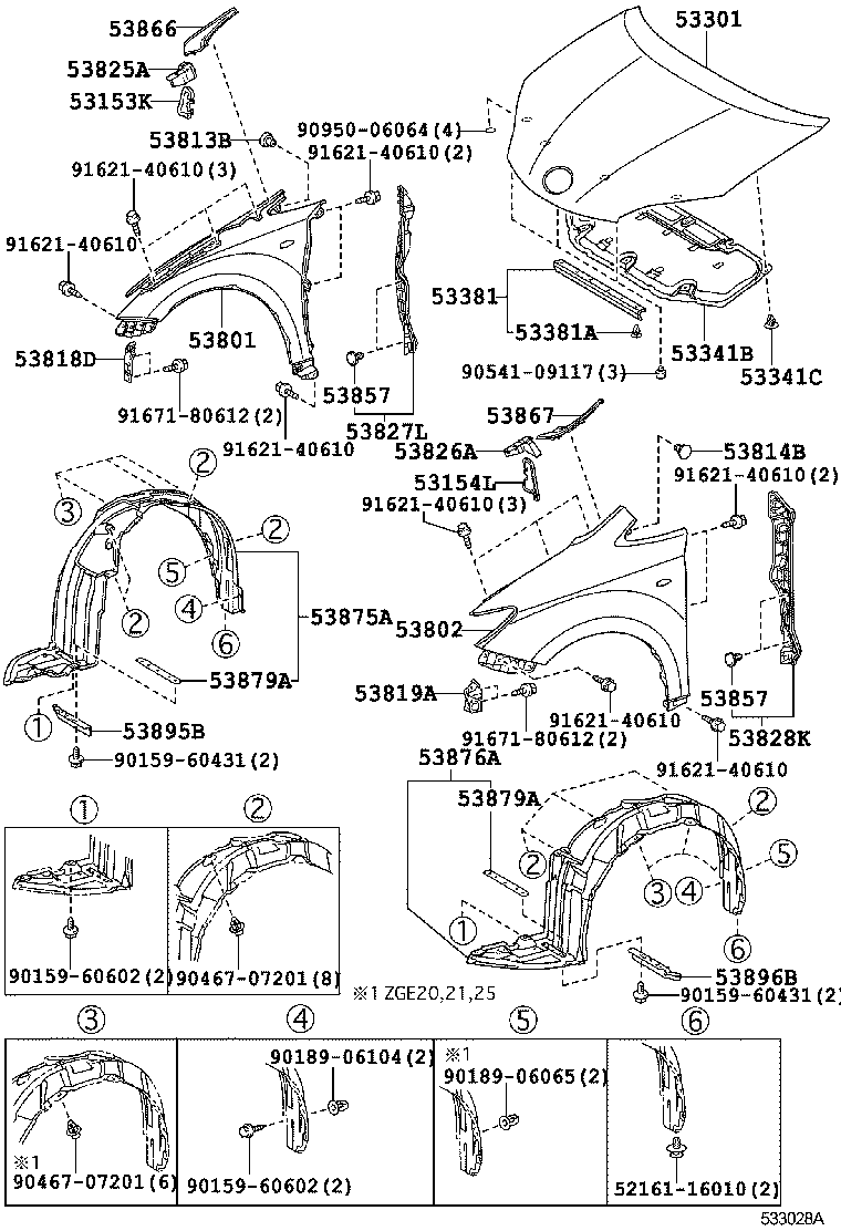  WISH |  HOOD FRONT FENDER