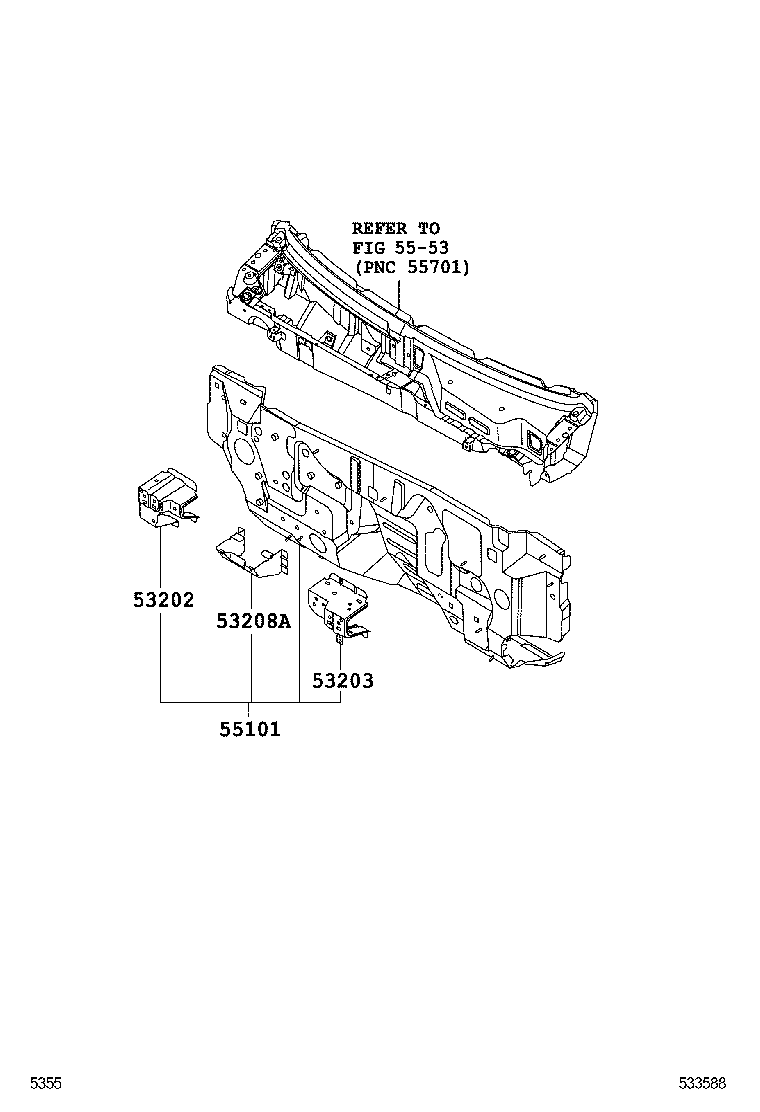  PIXIS VAN |  FRONT FENDER APRON DASH PANEL