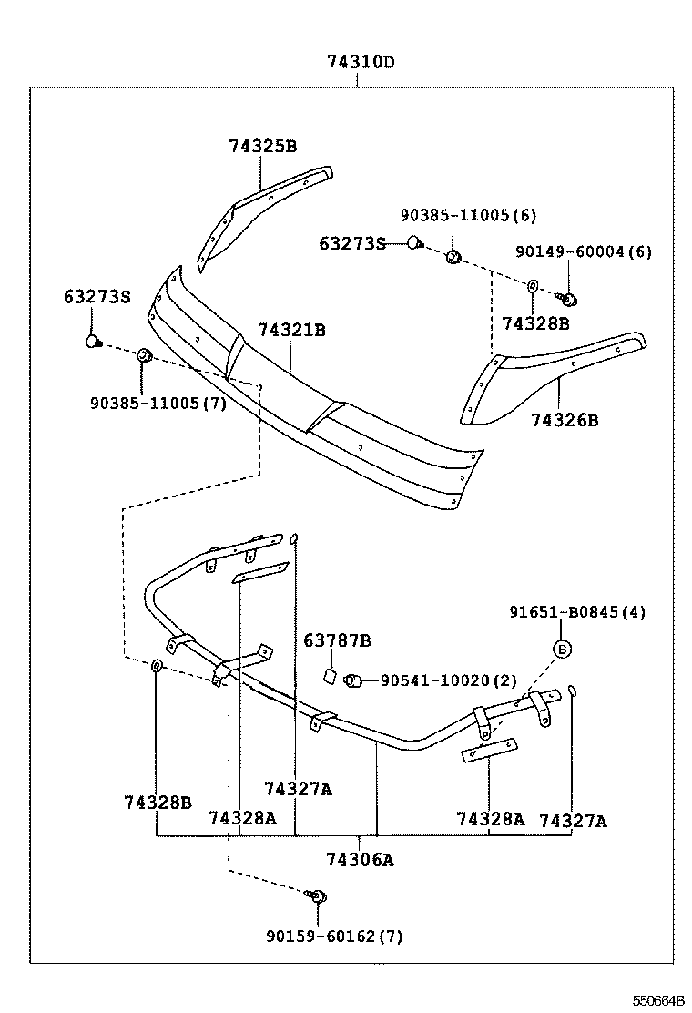  DYNA TOYOACE |  FRONT PANEL WINDSHIELD GLASS