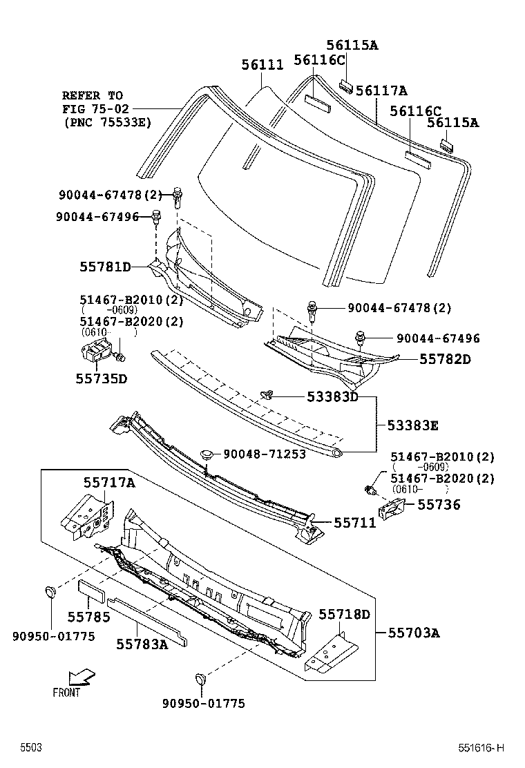  BB |  COWL PANEL WINDSHIELD GLASS