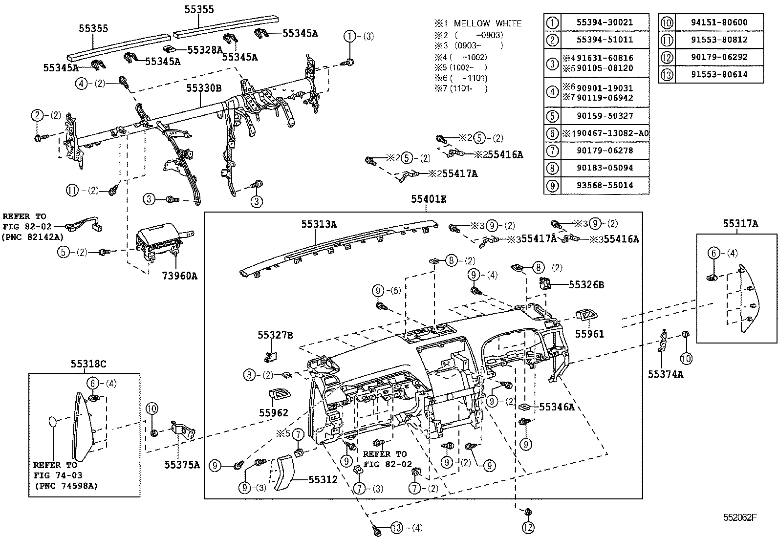  CROWN |  INSTRUMENT PANEL GLOVE COMPARTMENT