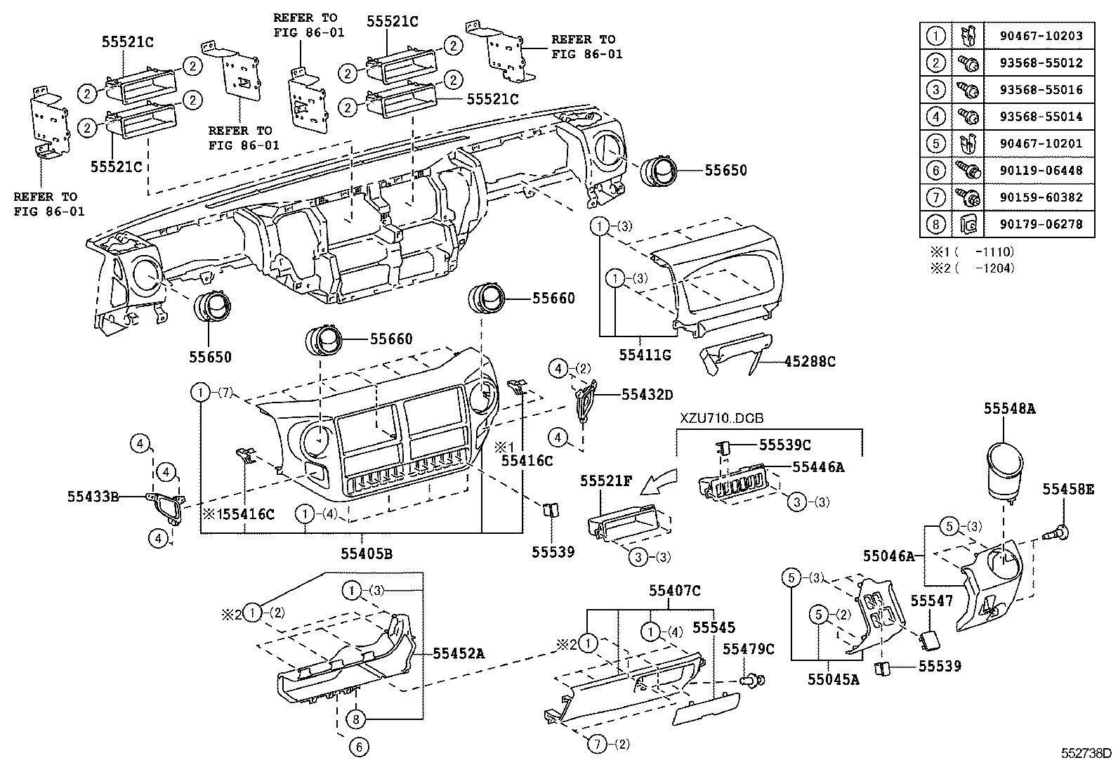  DYNA TOYOACE |  INSTRUMENT PANEL GLOVE COMPARTMENT