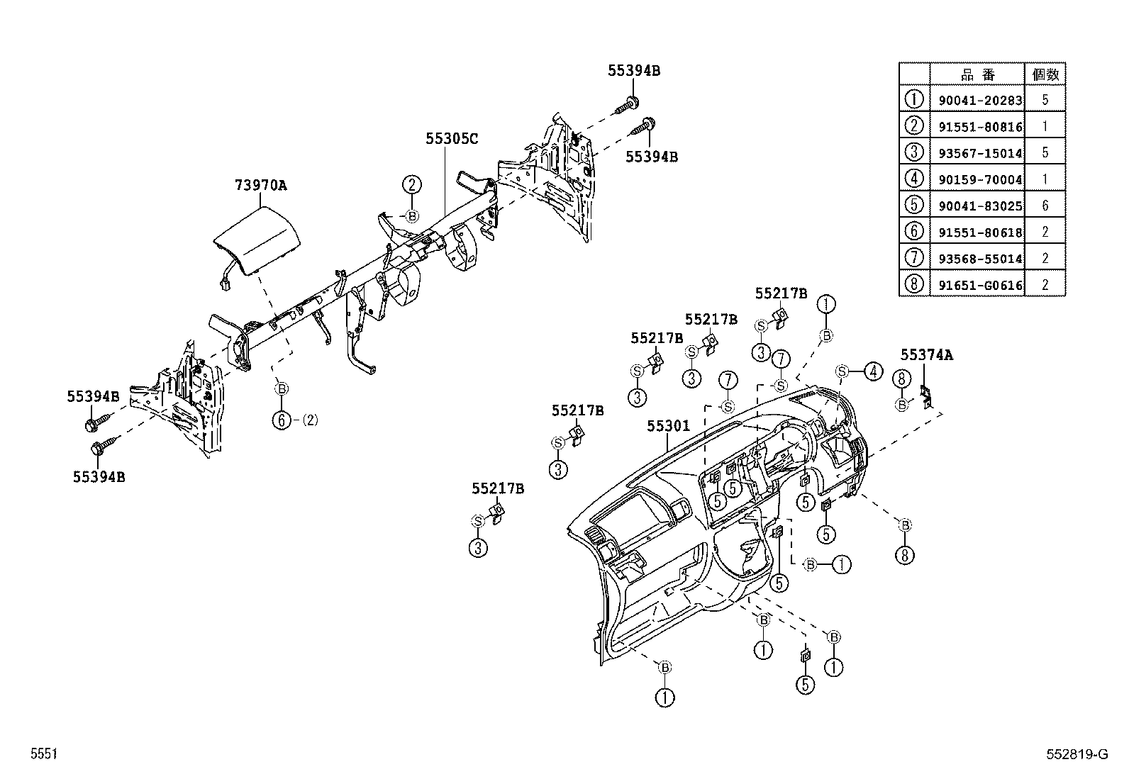  PIXIS VAN |  INSTRUMENT PANEL GLOVE COMPARTMENT