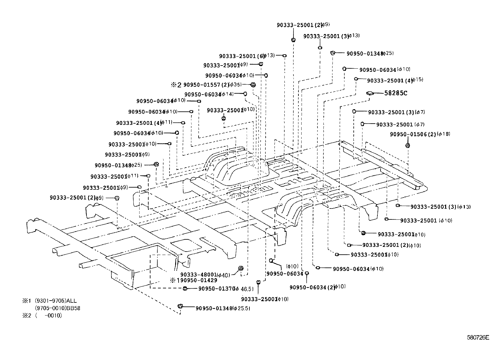  COASTER |  REAR FLOOR PANEL REAR FLOOR MEMBER