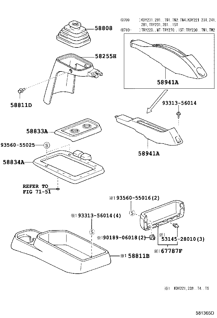  DYNA TOYOACE |  CONSOLE BOX BRACKET