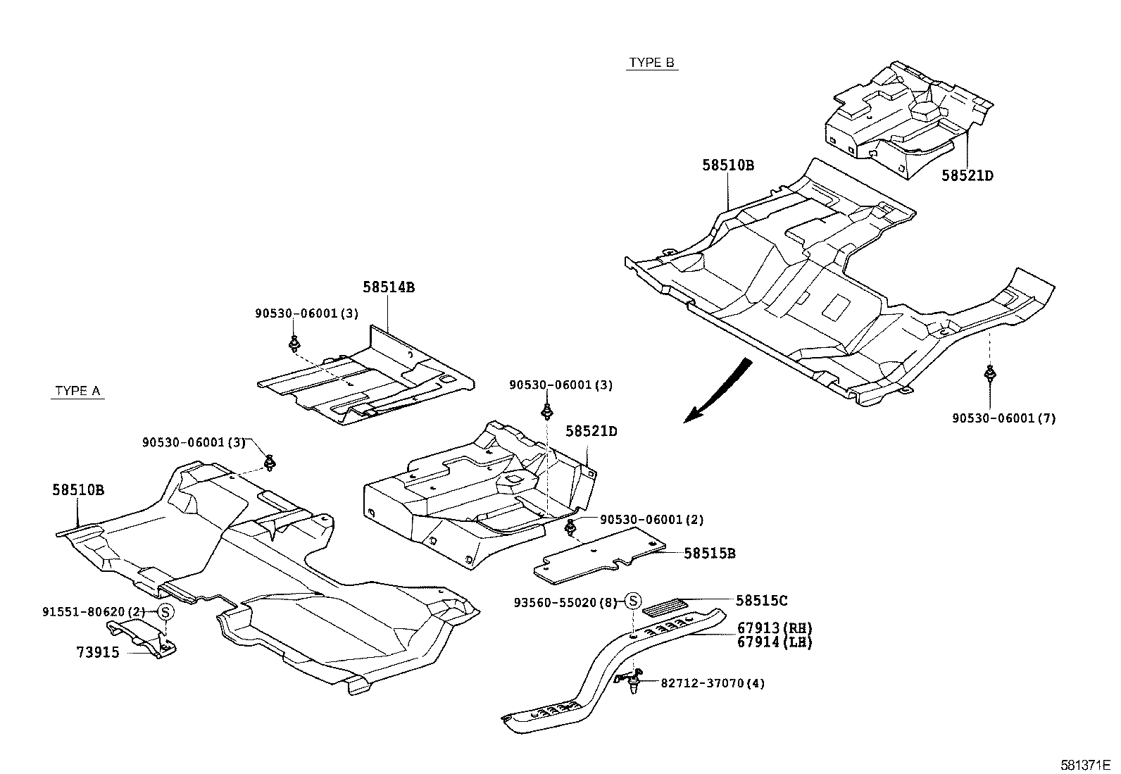  DYNA TOYOACE |  FLOOR MAT SILENCER PAD