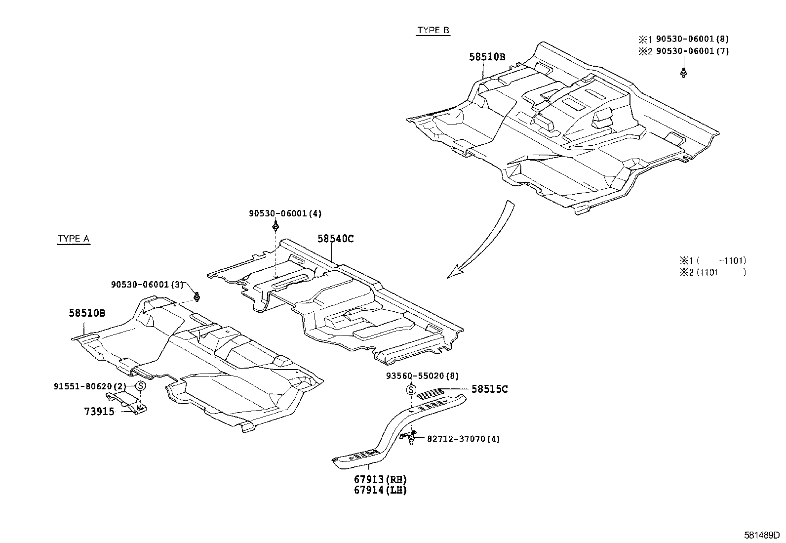  DYNA TOYOACE |  FLOOR MAT SILENCER PAD