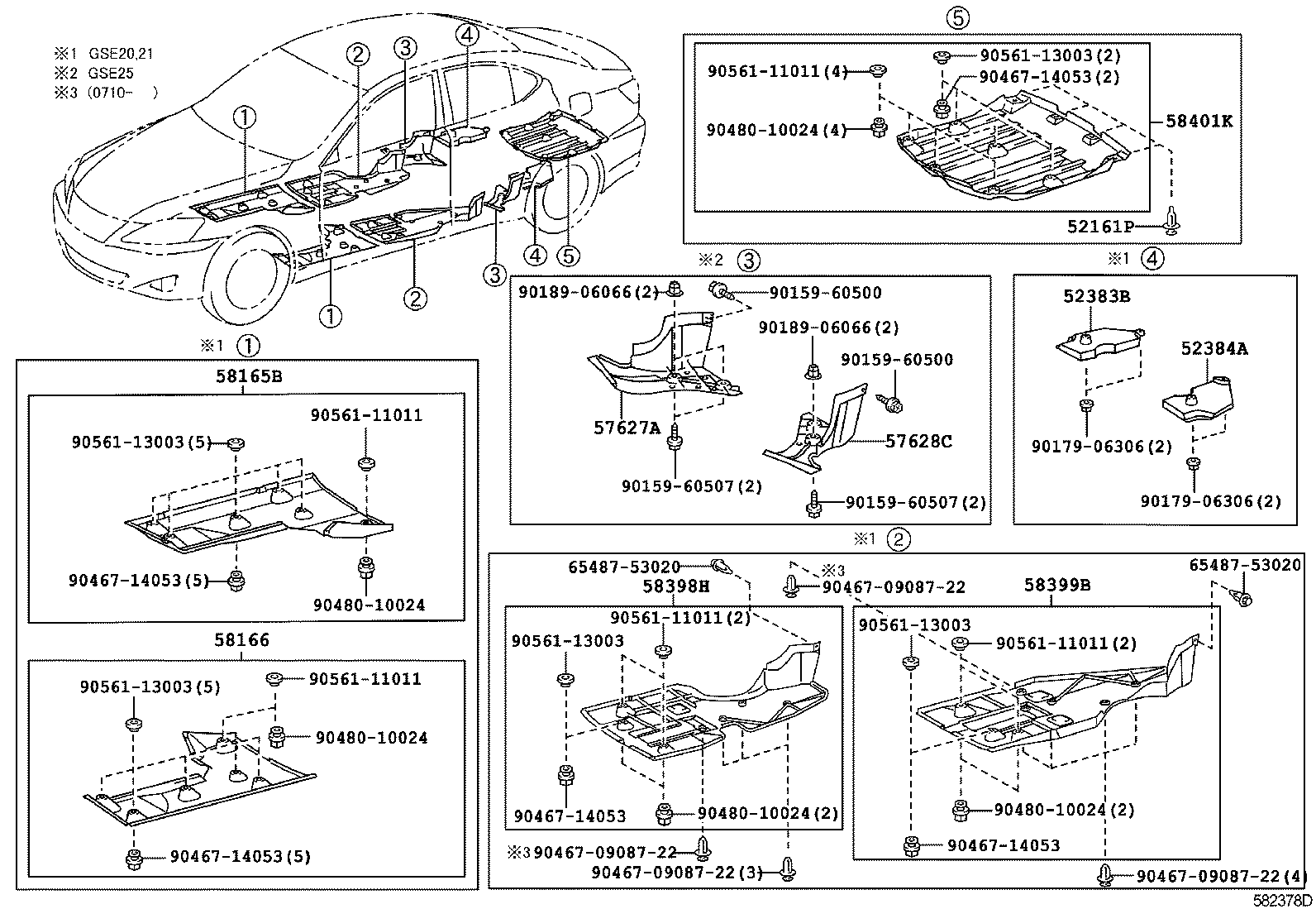  IS250 350 |  FLOOR PAN LOWER BACK PANEL