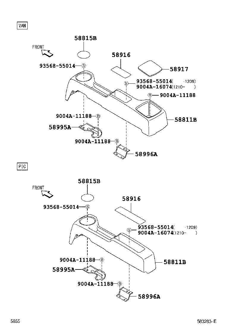  LITE TOWNACE |  CONSOLE BOX BRACKET