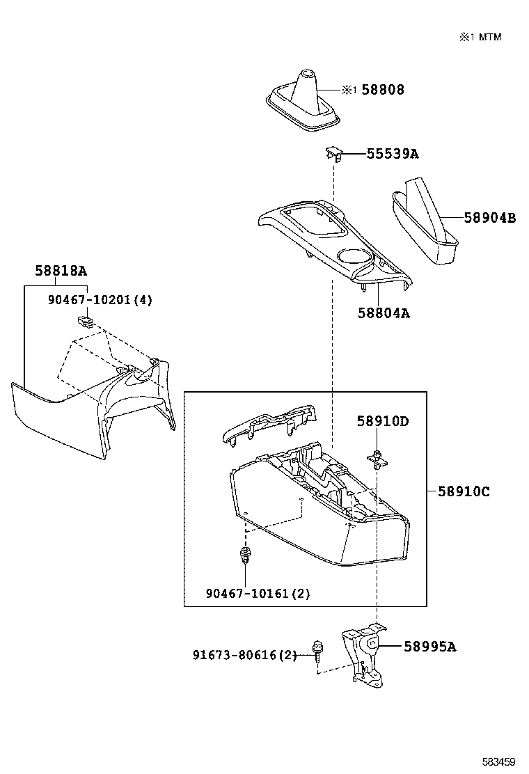  IQ |  CONSOLE BOX BRACKET