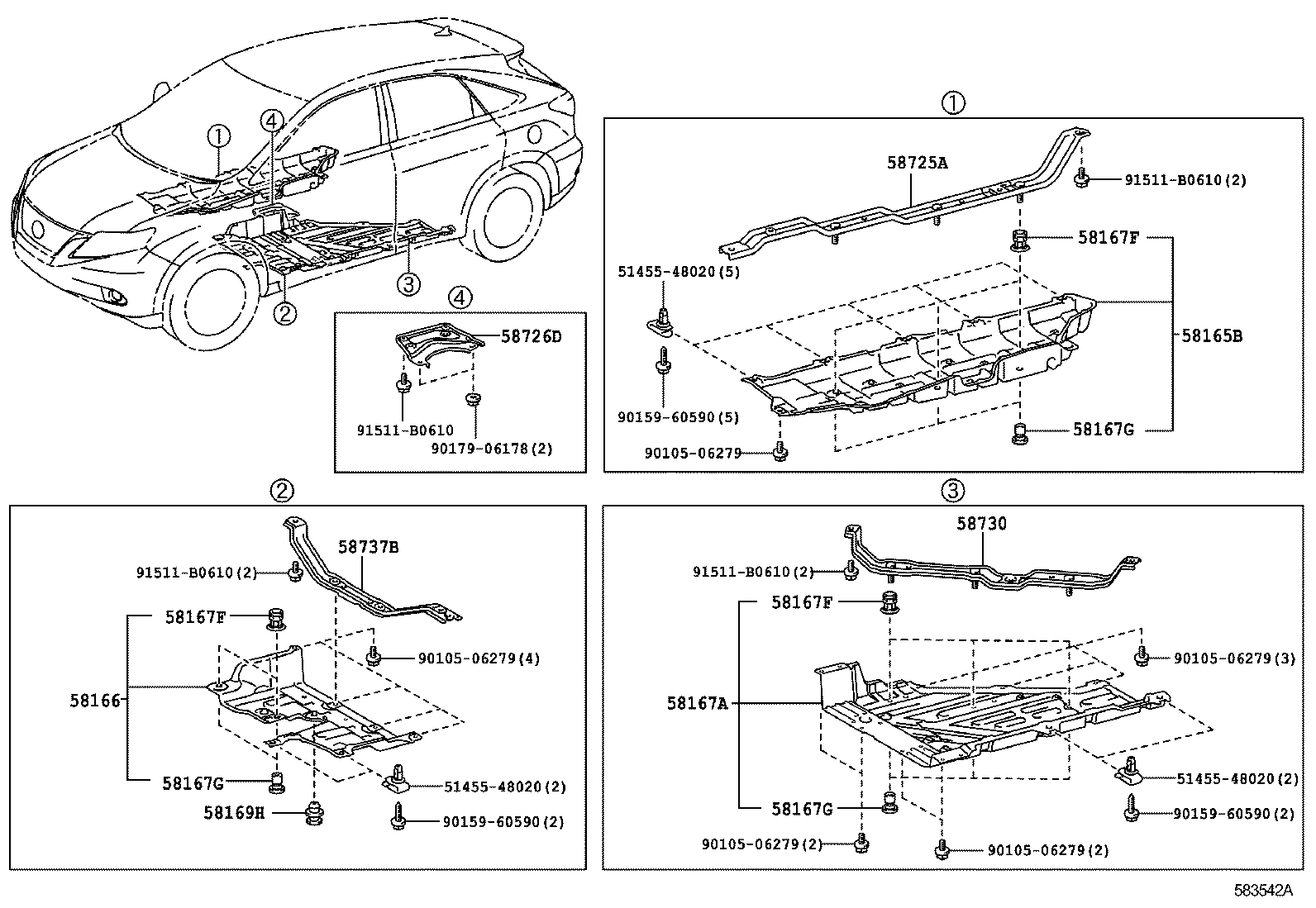  RX270 350 450H |  FLOOR PAN LOWER BACK PANEL