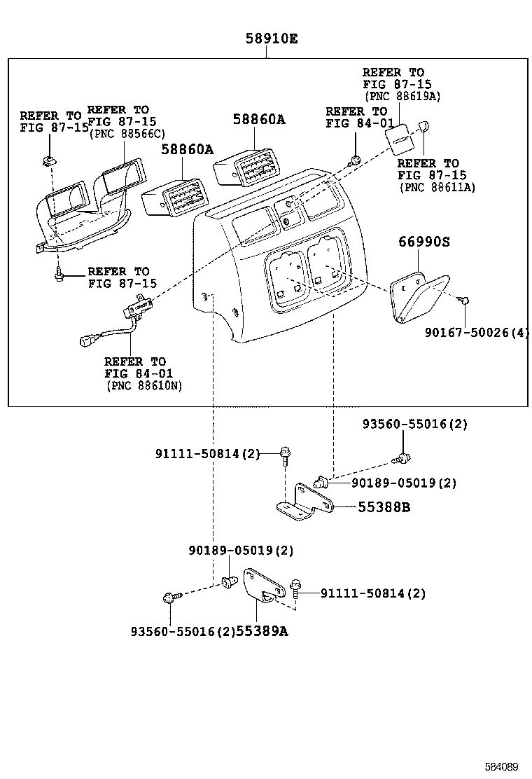  DYNA TOYOACE |  CONSOLE BOX BRACKET