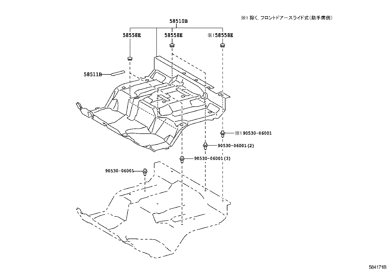  DYNA TOYOACE HV |  FLOOR MAT SILENCER PAD