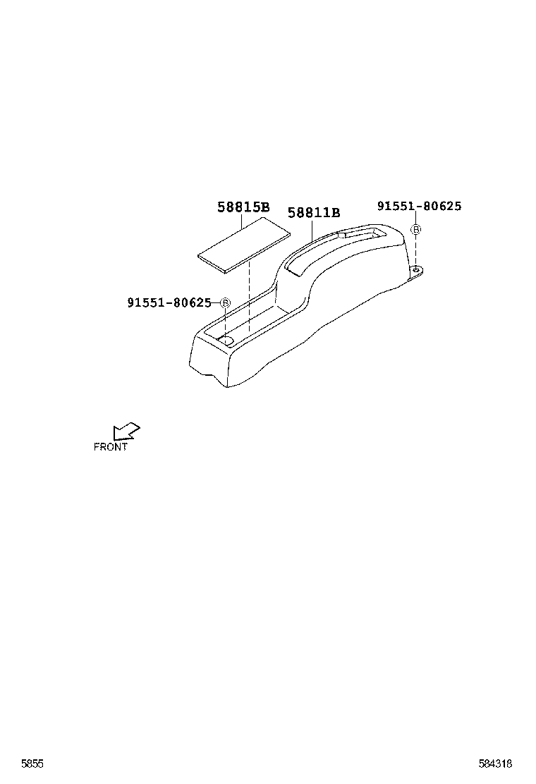  PIXIS VAN |  CONSOLE BOX BRACKET