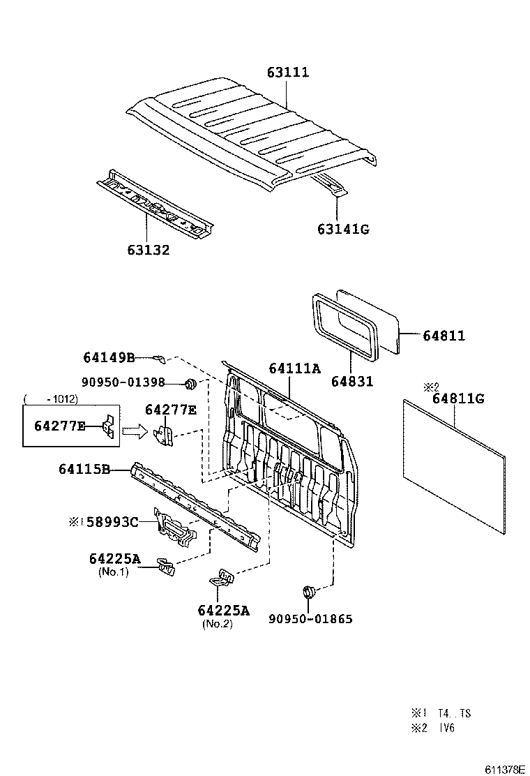  DYNA TOYOACE |  ROOF PANEL BACK PANEL