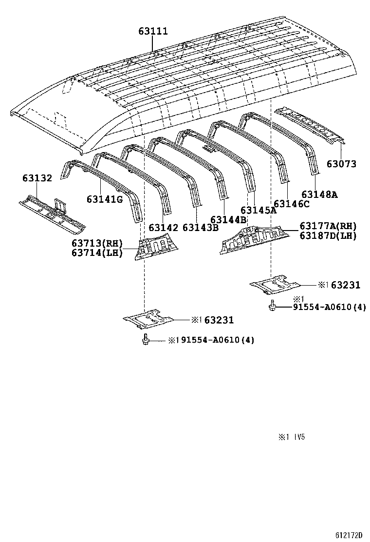  HIACE REGIUSACE |  ROOF PANEL BACK PANEL