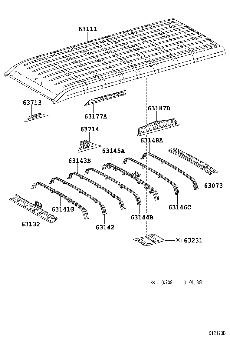  HIACE REGIUSACE |  ROOF PANEL BACK PANEL