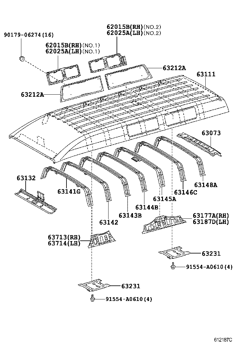  HIACE REGIUSACE |  ROOF PANEL BACK PANEL