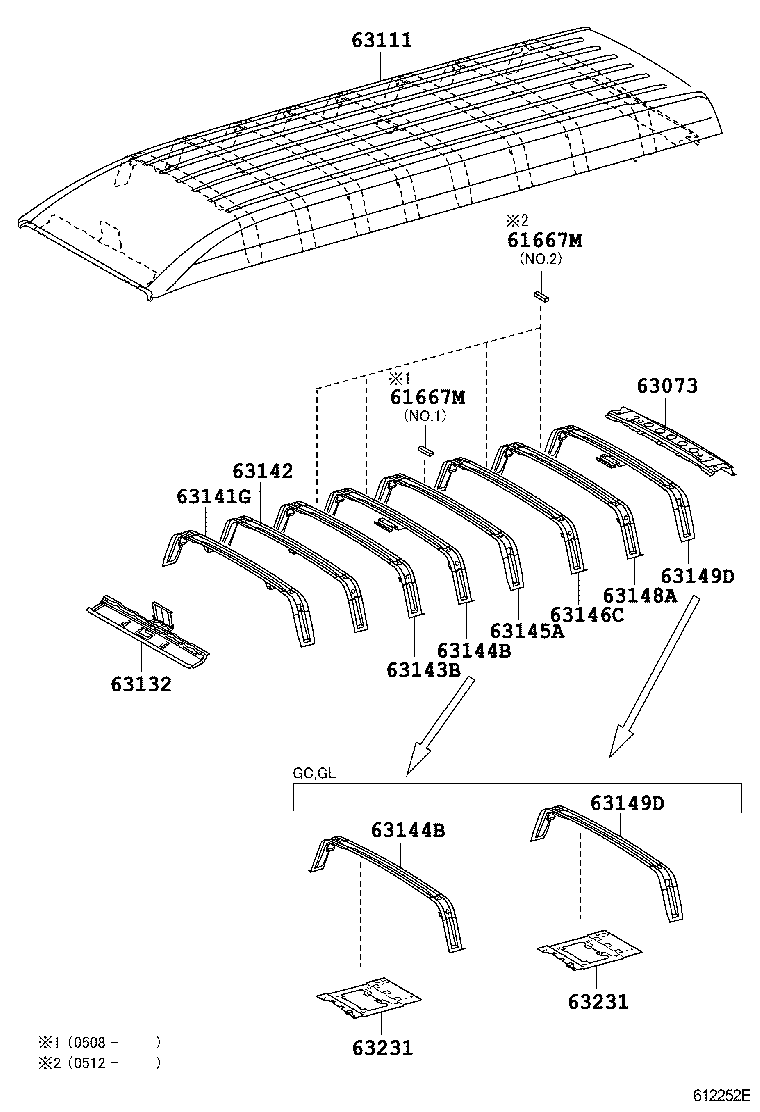 HIACE REGIUSACE |  ROOF PANEL BACK PANEL