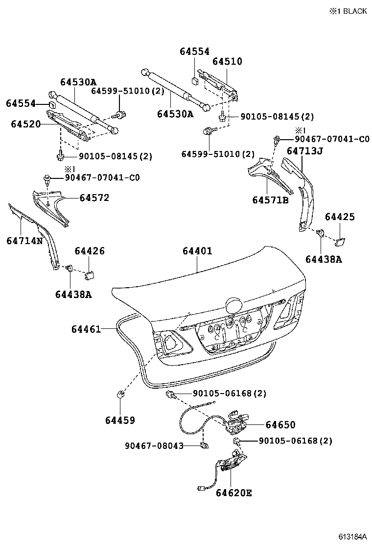  CROWN |  LUGGAGE COMPARTMENT DOOR LOCK