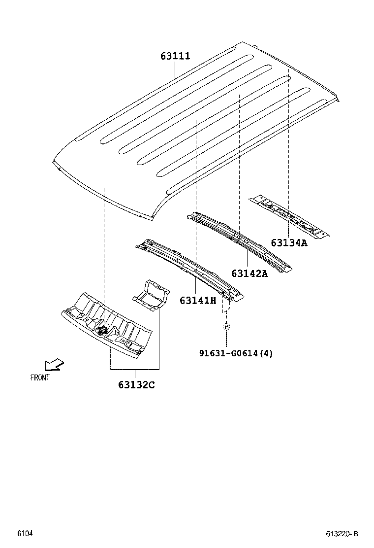  PIXIS SPACE |  ROOF PANEL BACK WINDOW GLASS