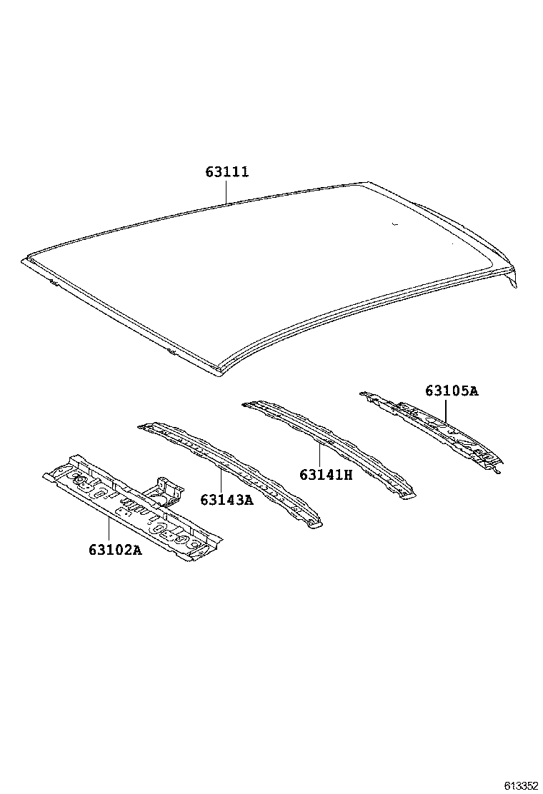  IQ |  ROOF PANEL BACK WINDOW GLASS