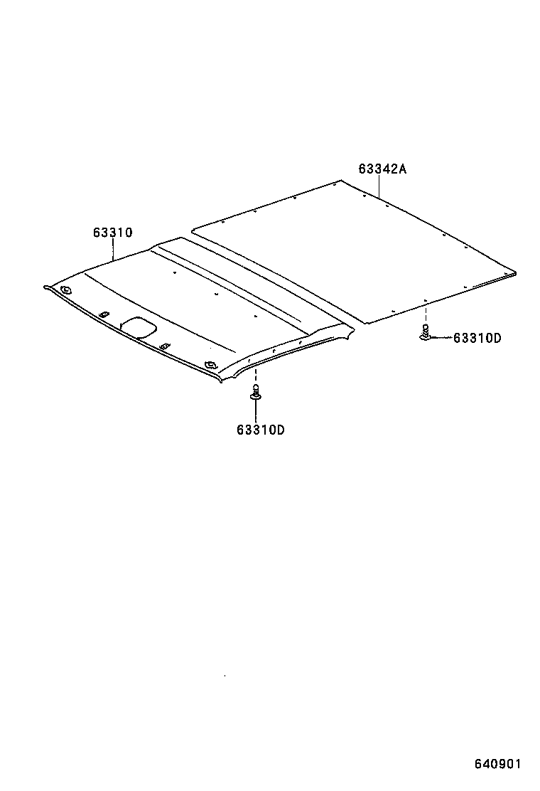  DYNA TOYOACE |  ROOF HEADLINING SILENCER PAD