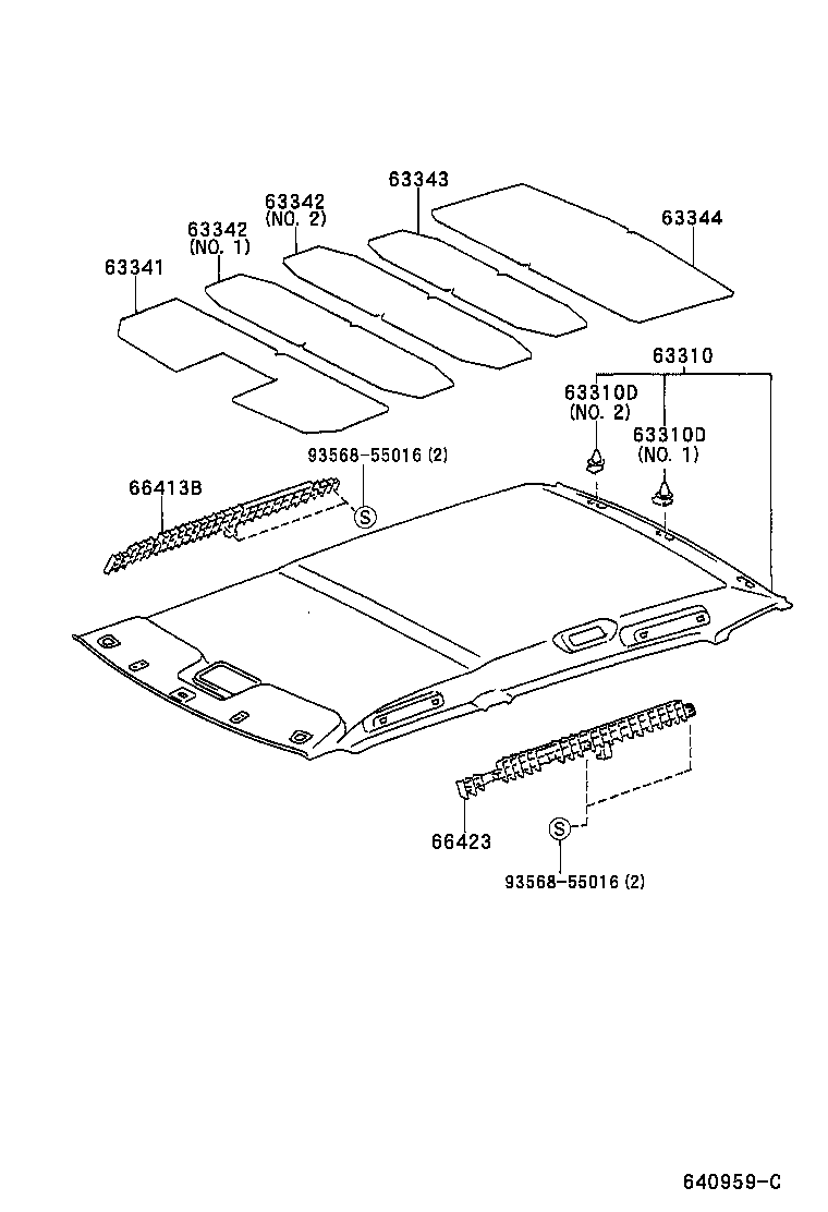  CROWN COMFORT SED |  ROOF HEADLINING SILENCER PAD