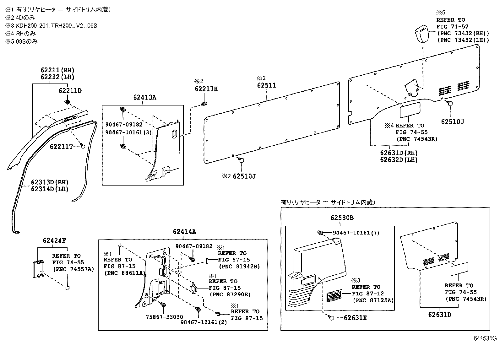  HIACE REGIUSACE |  INSIDE TRIM BOARD