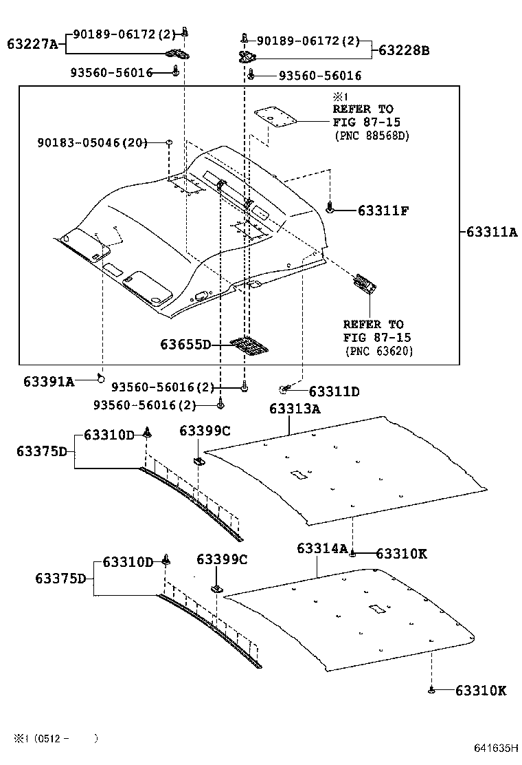  HIACE REGIUSACE |  ROOF HEADLINING SILENCER PAD