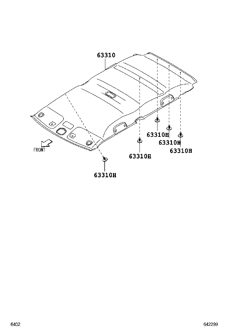  PIXIS SPACE |  ROOF HEADLINING SILENCER PAD