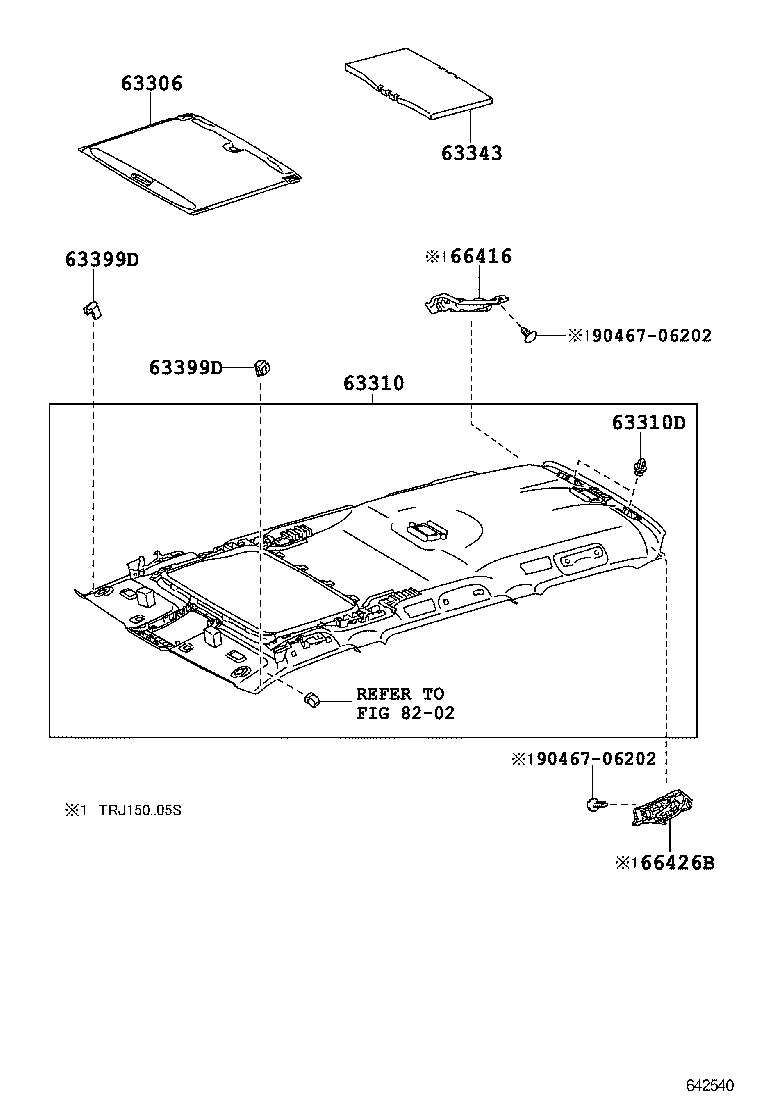  LAND CRUISER PRADO |  ROOF HEADLINING SILENCER PAD