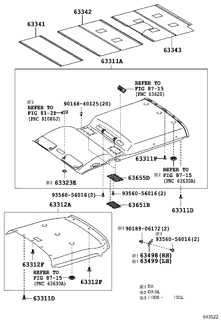  HIACE REGIUSACE |  ROOF HEADLINING SILENCER PAD