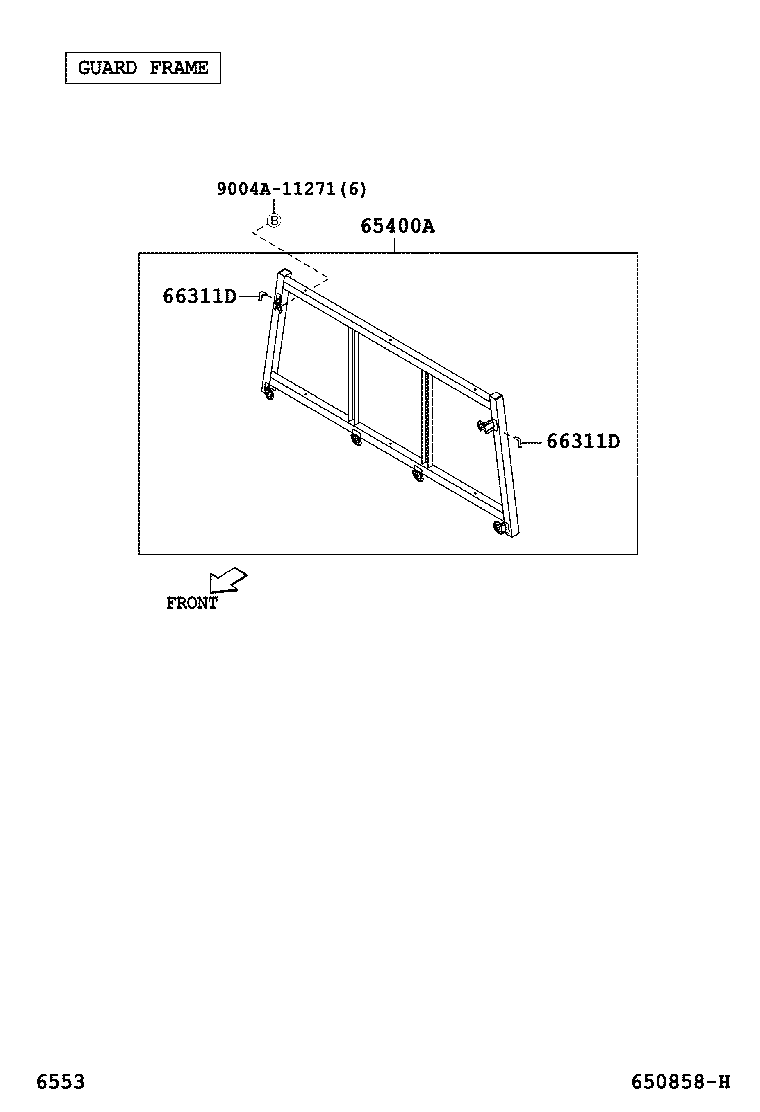  LITE TOWNACE |  REAR BODY GUARD FRAME TAIL GATE