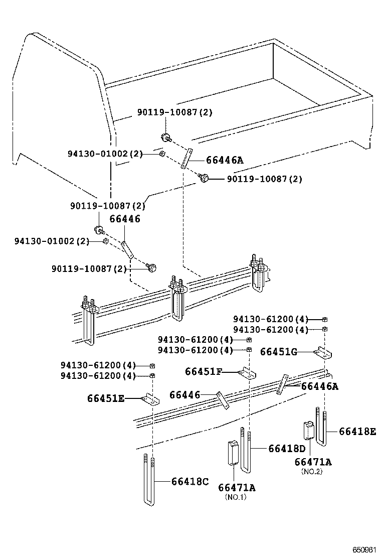  DYNA TOYOACE |  REAR BODY MOUNTING