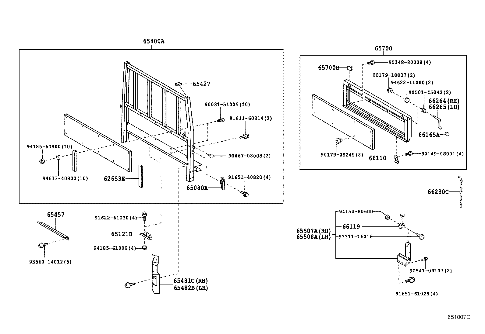  DYNA TOYOACE |  REAR BODY GUARD FRAME TAIL GATE