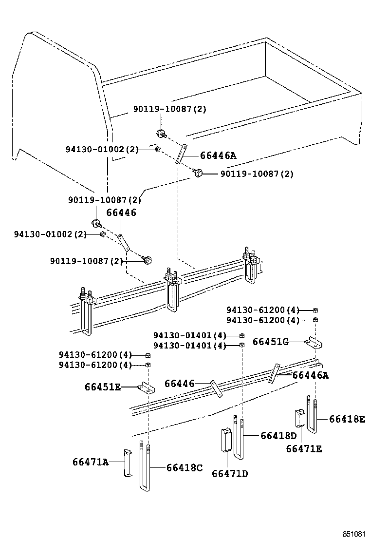  DYNA TOYOACE HV |  REAR BODY MOUNTING