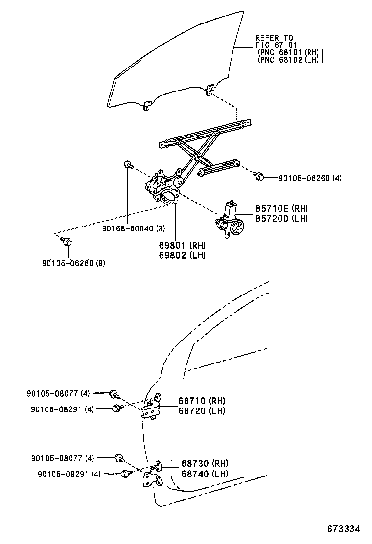  SIENTA |  FRONT DOOR WINDOW REGULATOR HINGE