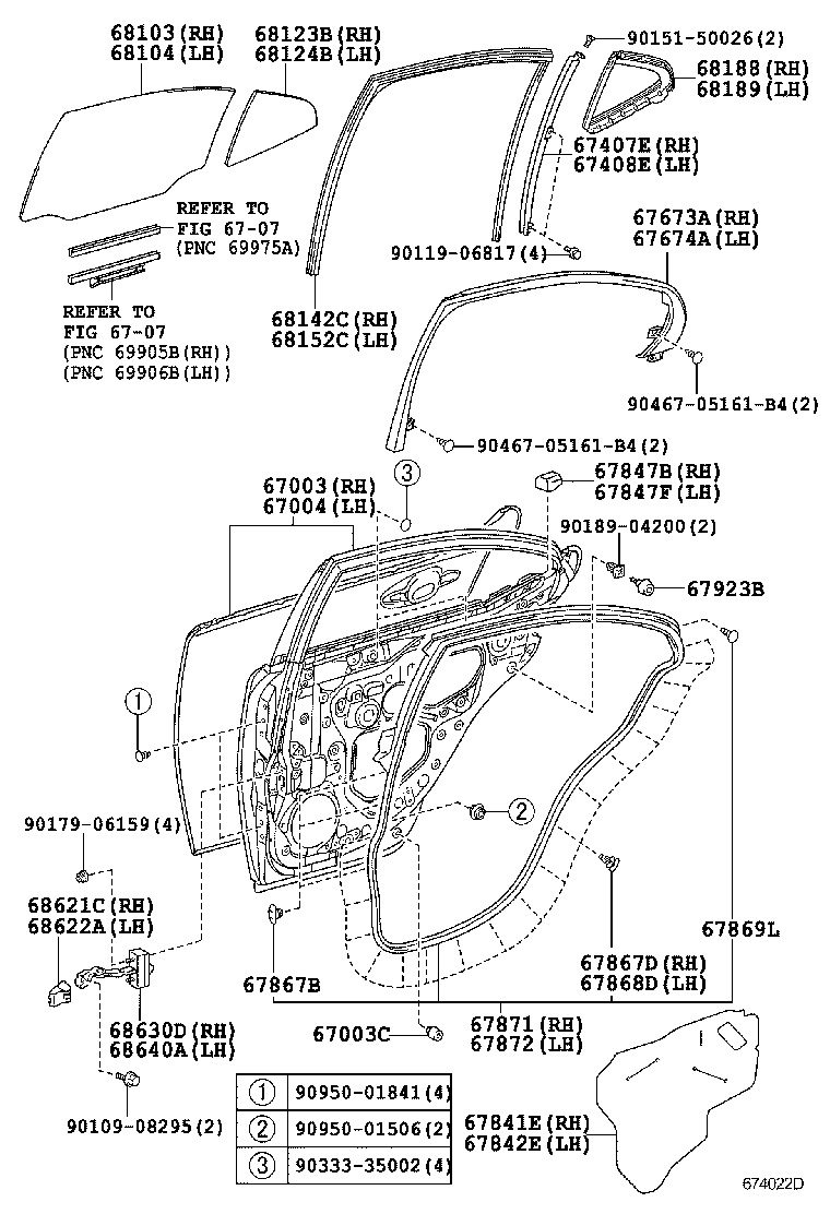  IS250 350 |  REAR DOOR PANEL GLASS
