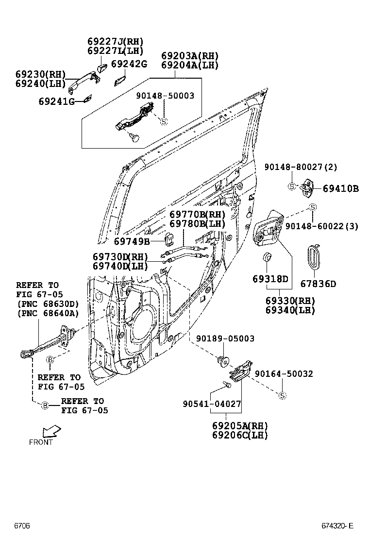  BB |  REAR DOOR LOCK HANDLE