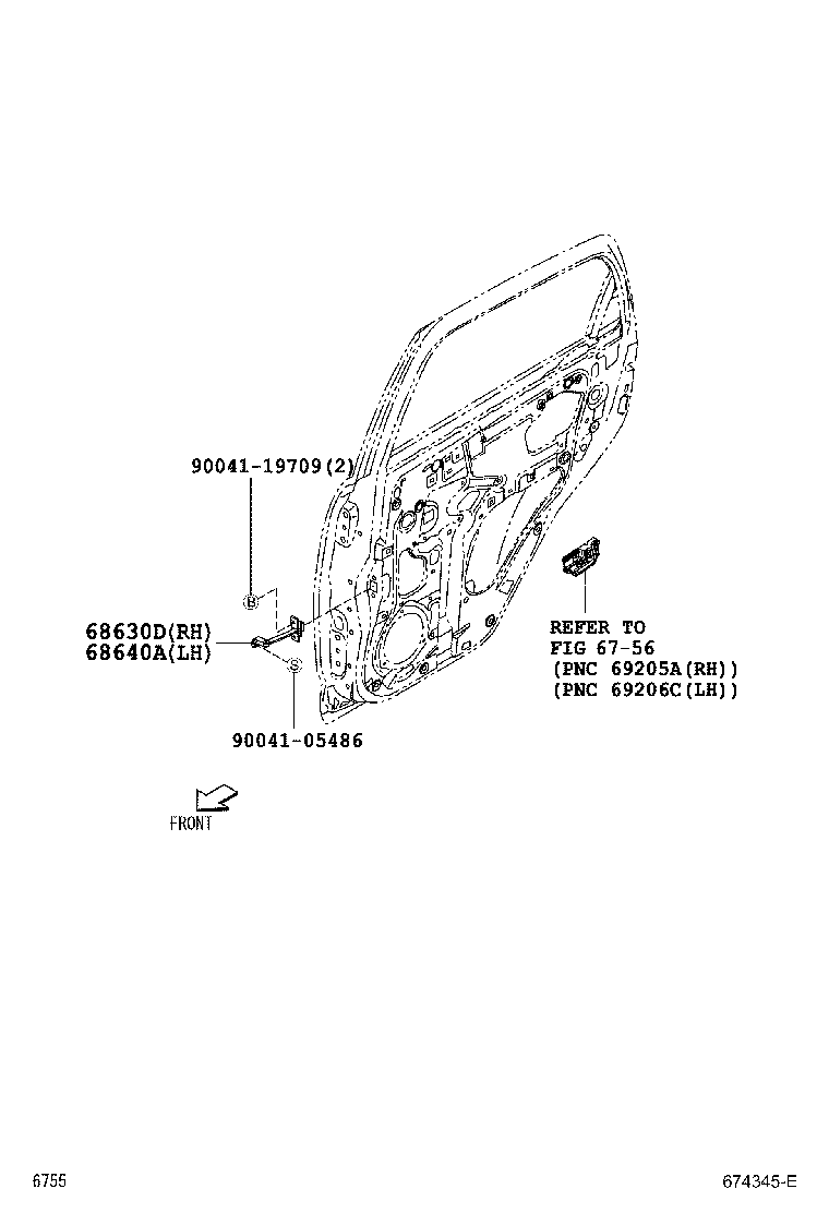  RUSH |  REAR DOOR PANEL GLASS