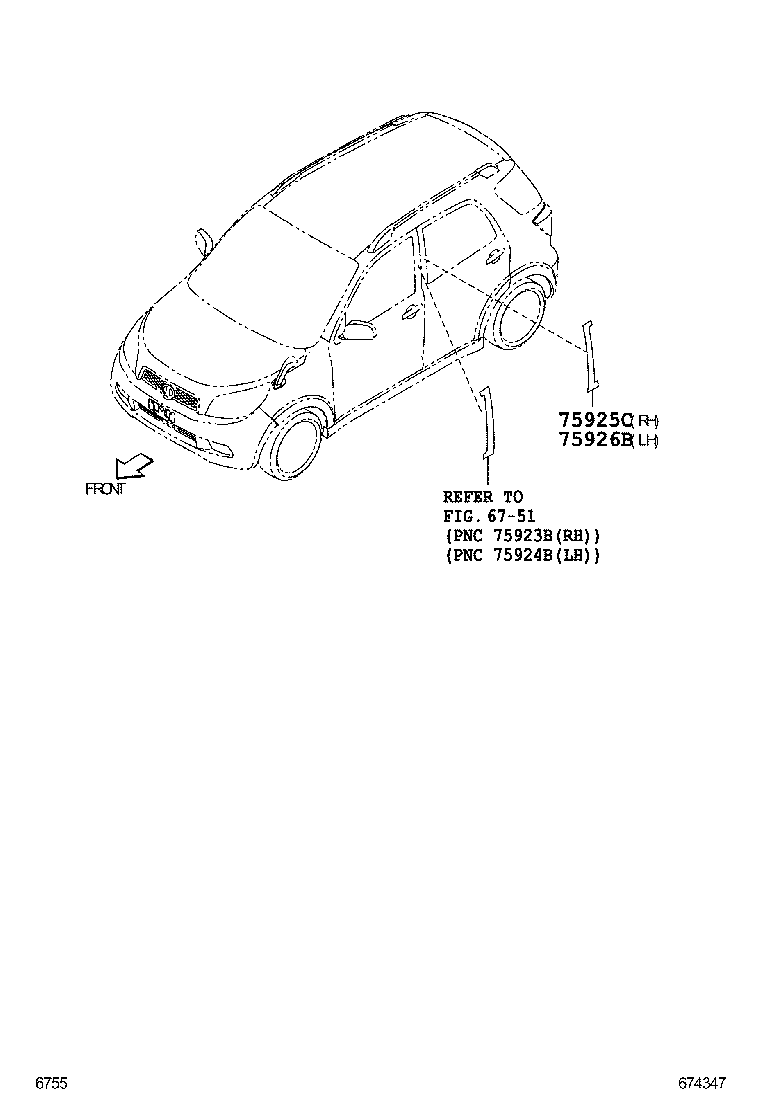  RUSH |  REAR DOOR PANEL GLASS